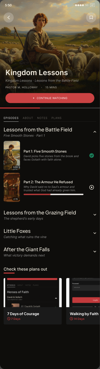 Kingdom Lessons - Lessons from the Battle Field